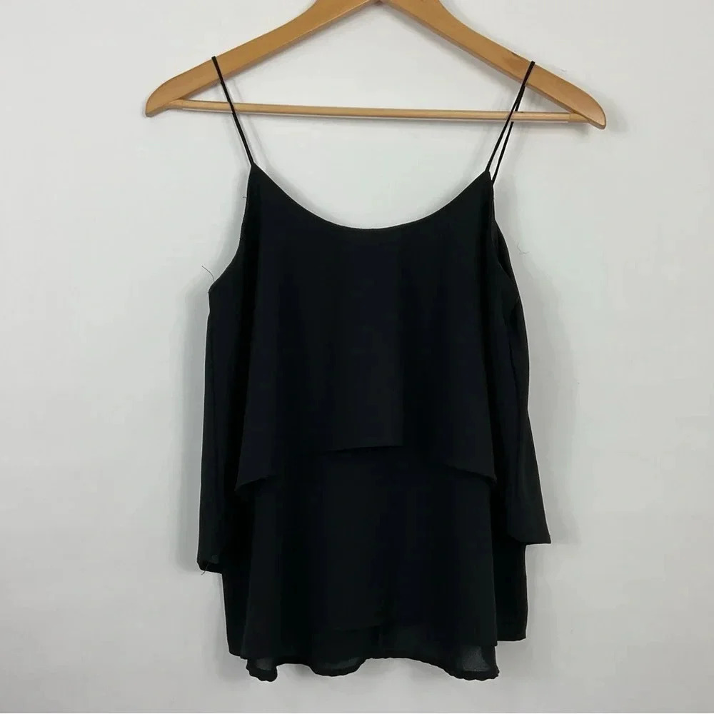 Paper Crane Black Layered Cami Tank Top‎ Size Small